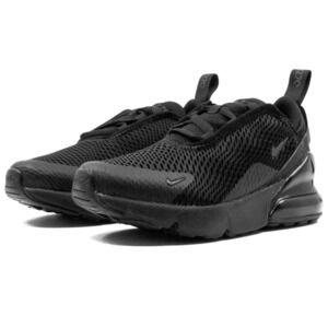 Nike Air Max 270 Casual Sneakers Little Kids Shoes 13.5C Triple Black AO2372-006